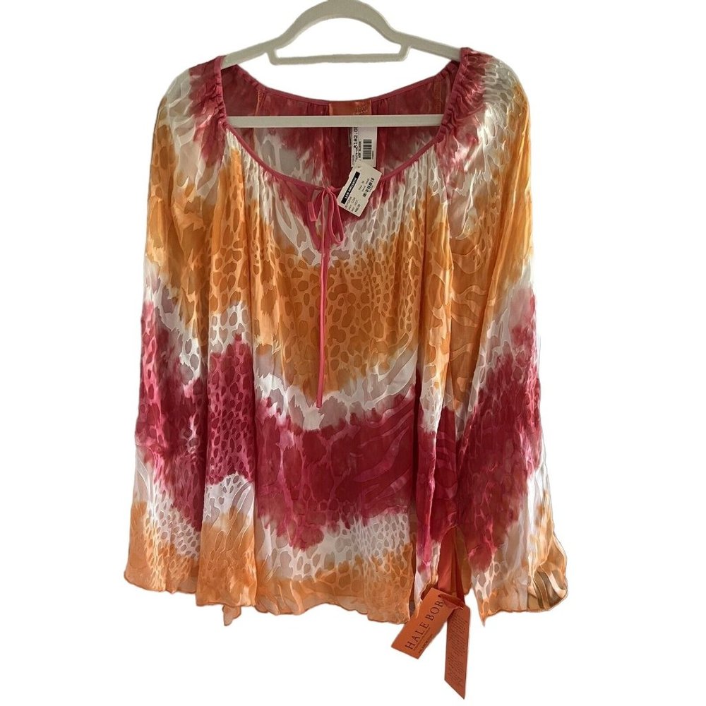 New Hale Bob Cabana Silk Blouse size Medium MSRP 182.00